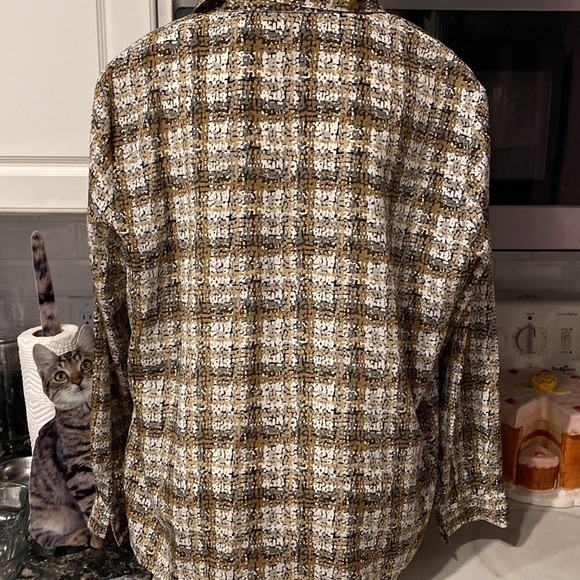 L Alfred Dunner casual button up long sleeve plus size shirt size 18W. EUC - Picture 3 of 4